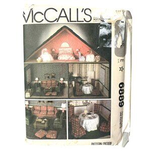 McCall's 6889 Sewing Pattern Dollhouse Furniture & Accessories UNCUT